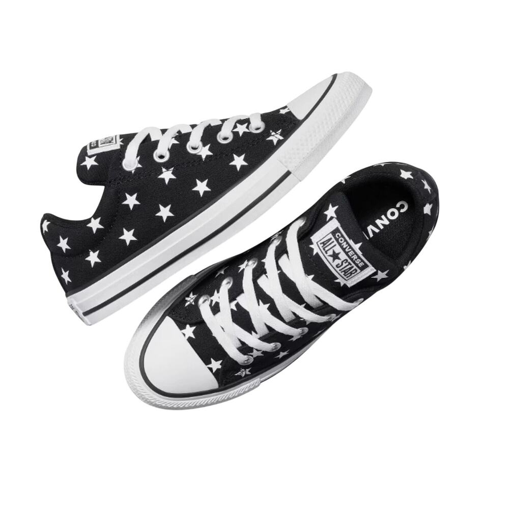 Converse CTAS Street Star Pattern Oxfords Women Size 10  Stars A17173F Black NWT - Picture 2 of 6